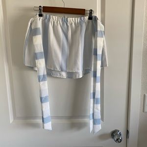 Two piece shirt and shorts